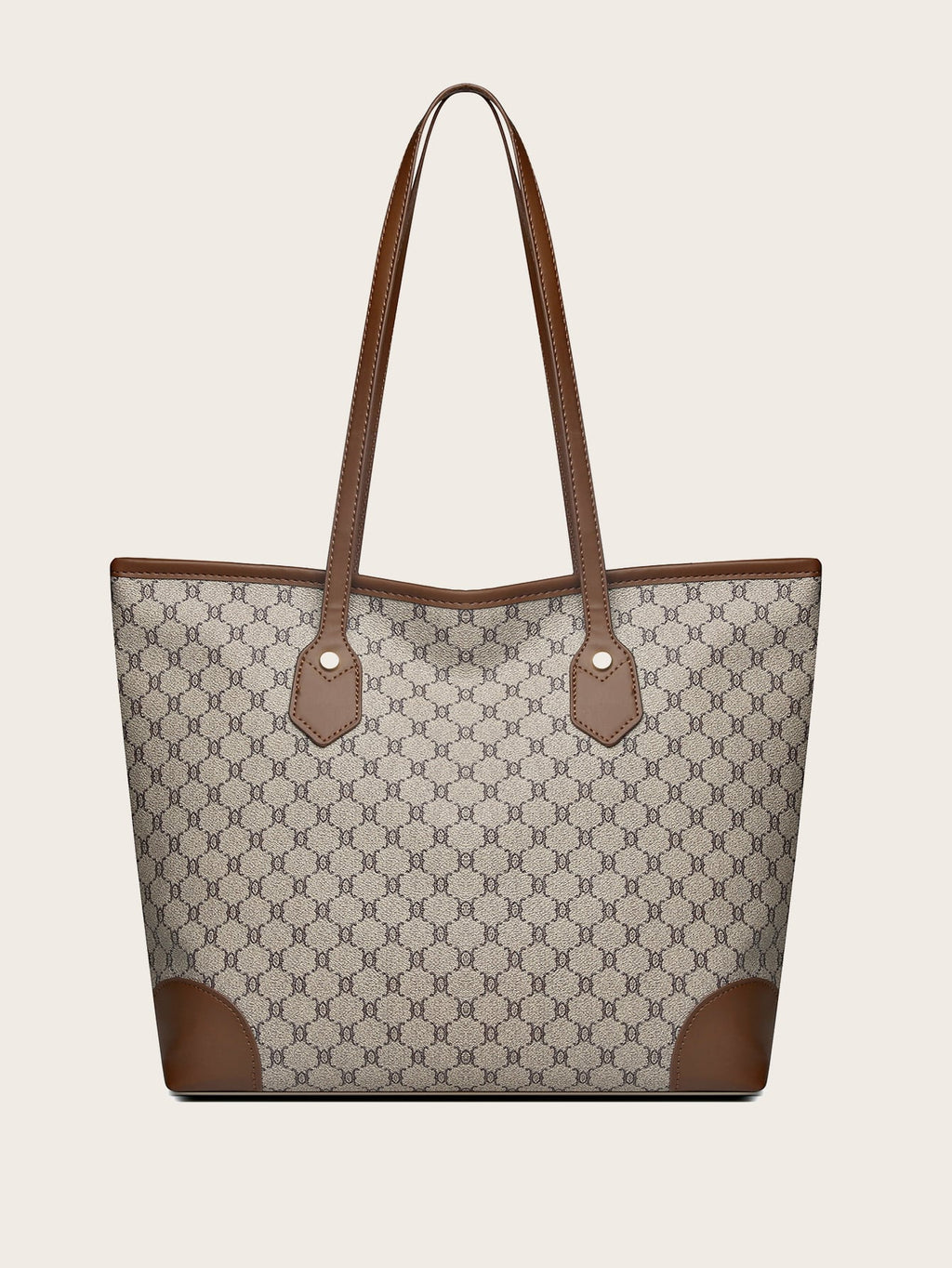 Geometric Pattern Shoulder Tote Bag, Old Money Style Women Bag