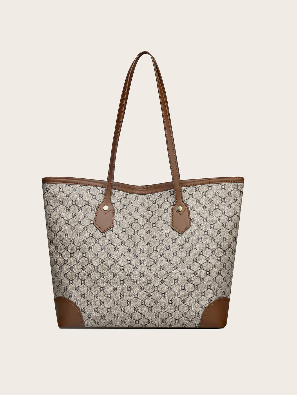 Geometric Pattern Shoulder Tote Bag, Old Money Style Women Bag