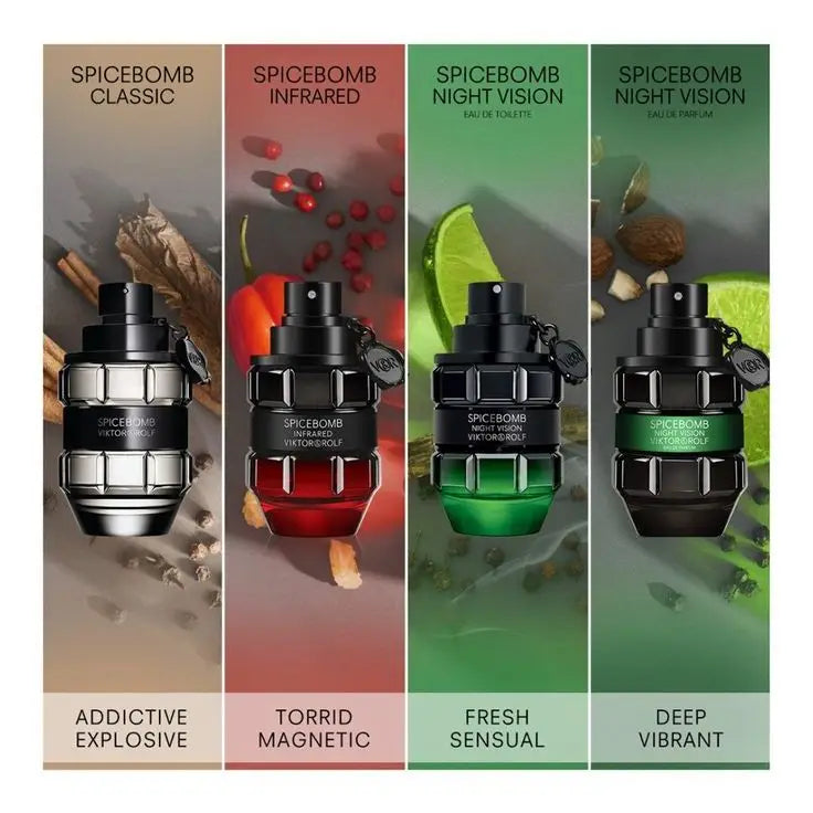 Viktor&Rolf Inspired Perfume,Spicy Oriental & Tobacco Vanilla Fragrance,Long Lasting Intense Scent in Grenade Bottle for Men
