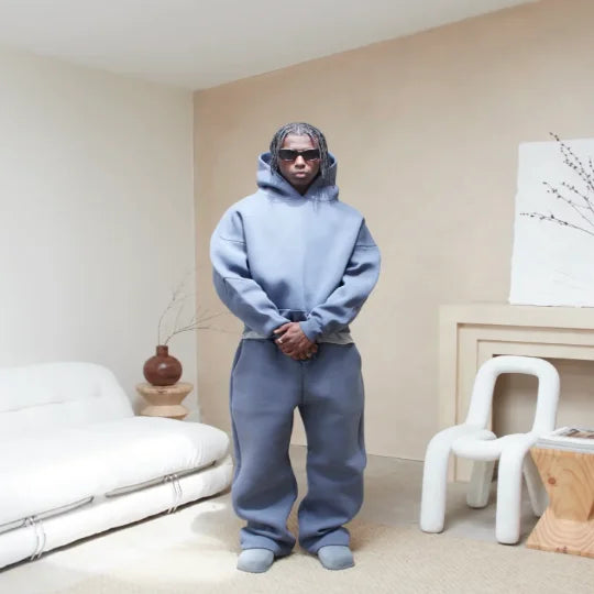 Men's Casual Sweatshirt Set Comfortable Streetwear Style Two-Piece Outfit for Men