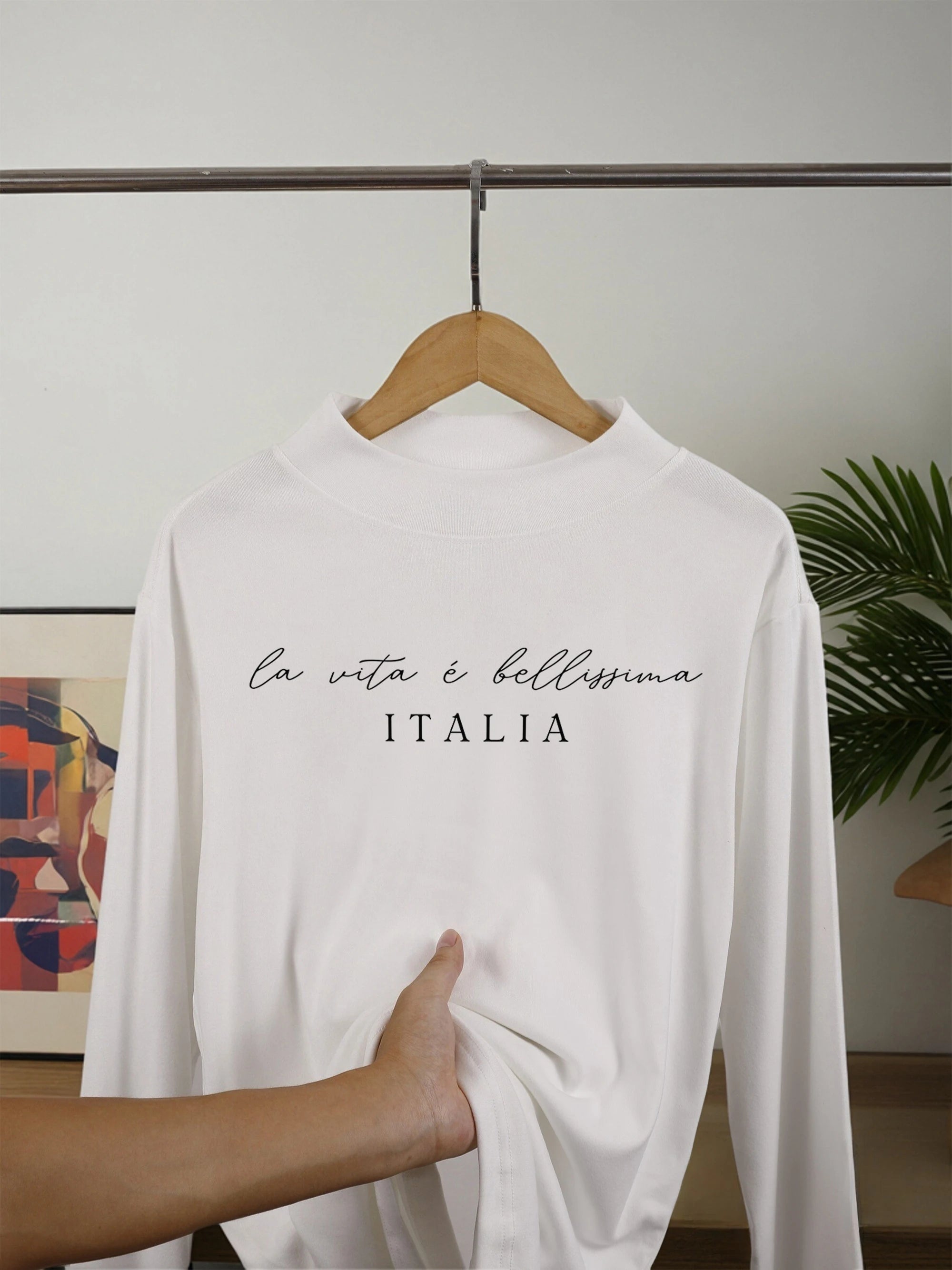 Napapijri Letter Creativity Print New Thicken Men Pullovers Comfy Warm Shirt Casual Street Long Sleeve Fit Basic Inner Wear