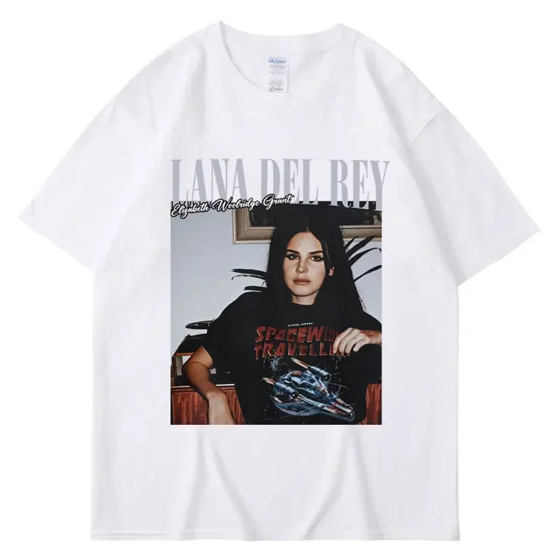 New Lana Del Rey Graphic Print T Shirt Men Women Hip Hop Vintage Streetwear Summer Short Sleeve Fashion T Shirt