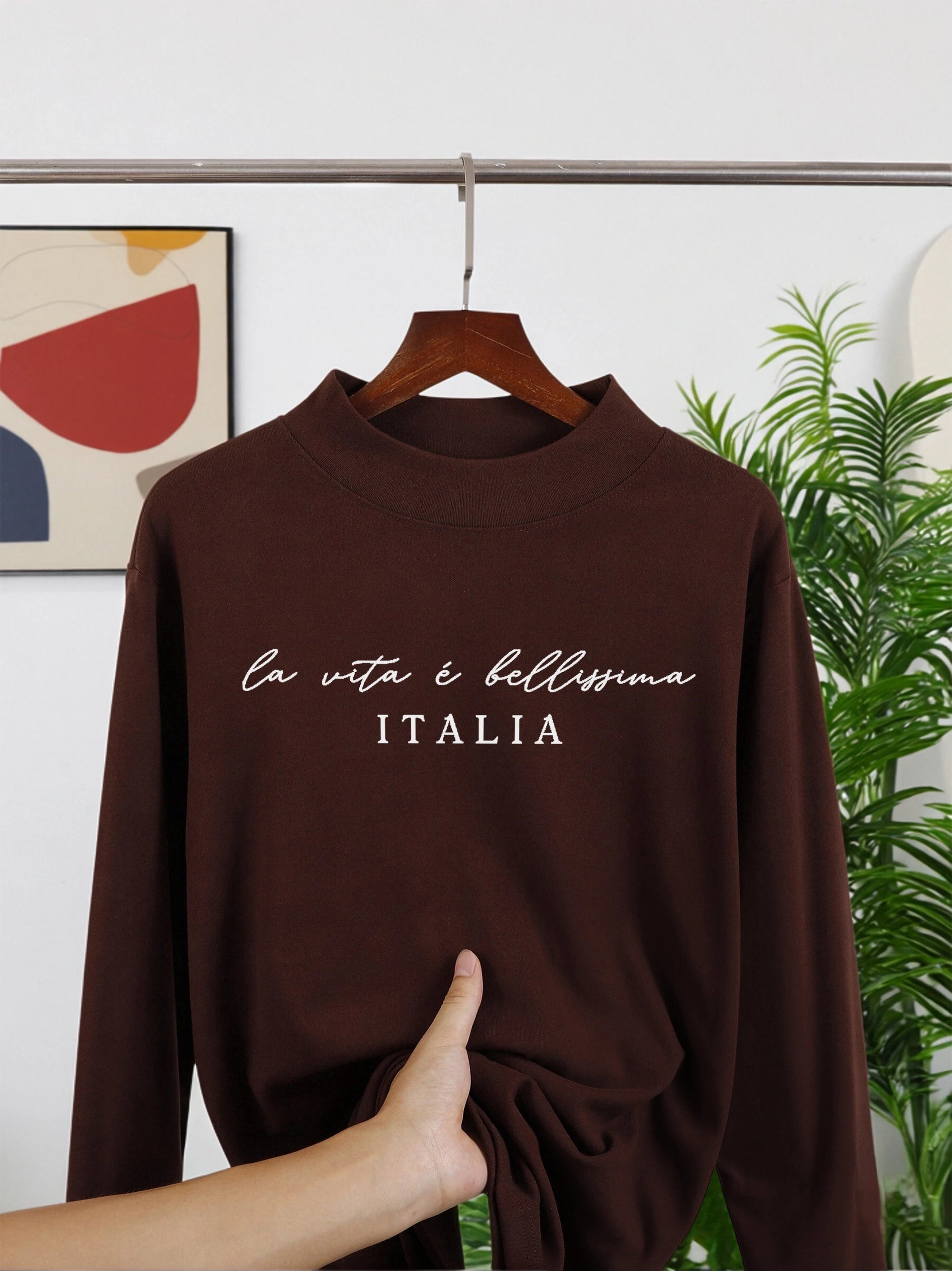 Napapijri Letter Creativity Print New Thicken Men Pullovers Comfy Warm Shirt Casual Street Long Sleeve Fit Basic Inner Wear