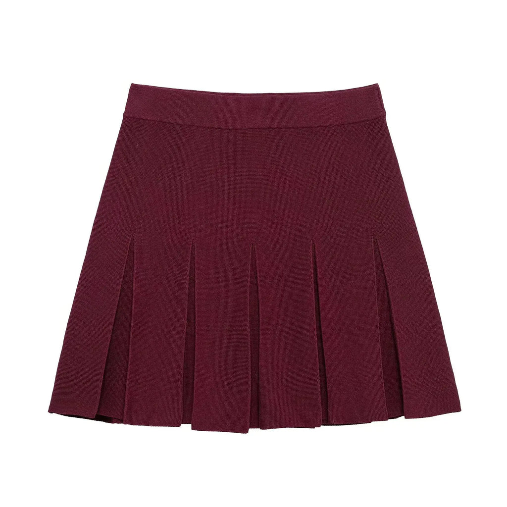 Willshela Women Knitted 2 Pieces Sets Cardigan Jacket and  Wide Pleated A-Line Skirt Female Chic Office Lady Mujer Coordinates