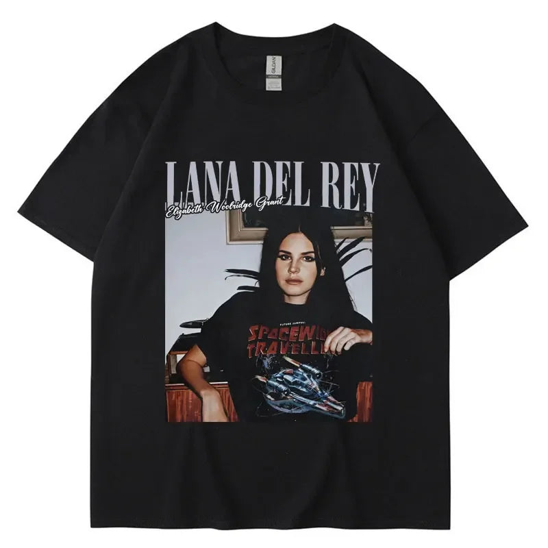 New Lana Del Rey Graphic Print T Shirt Men Women Hip Hop Vintage Streetwear Summer Short Sleeve Fashion T Shirt